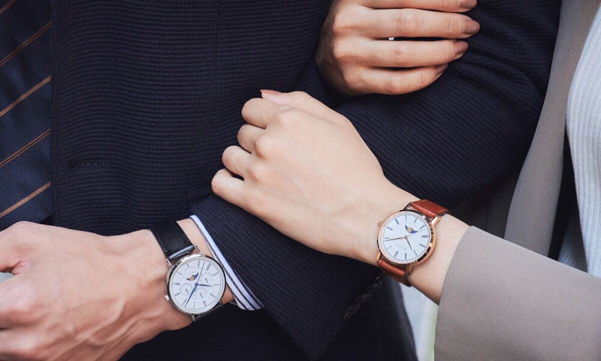 腕時計 シチズン製ムーブメント JMW TOKYO 上級 ムーンフェイズ